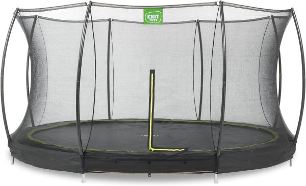 EXIT Silhouette Bodentrampolin ø427cm mit Sicherheitsnetz - schwarz