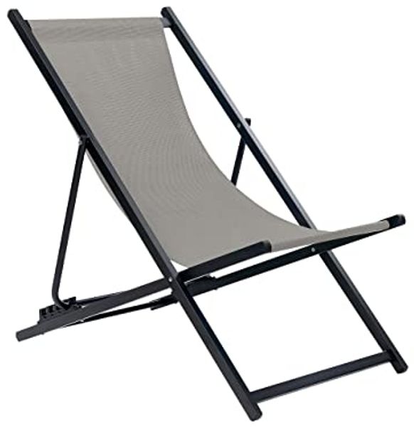 Gartenliege Metall Grau LOCRI II