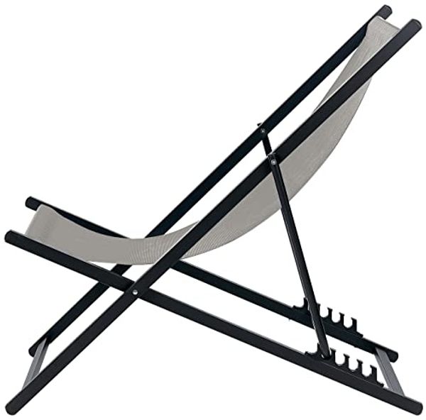 Gartenliege Metall Grau LOCRI II Bild 5