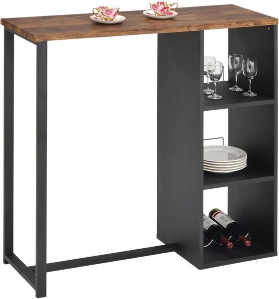 IDIMEX Säulen-Esstisch PIAVA, Bartisch Stehtisch Küchentheke Bartresen mit Regal modernes Design