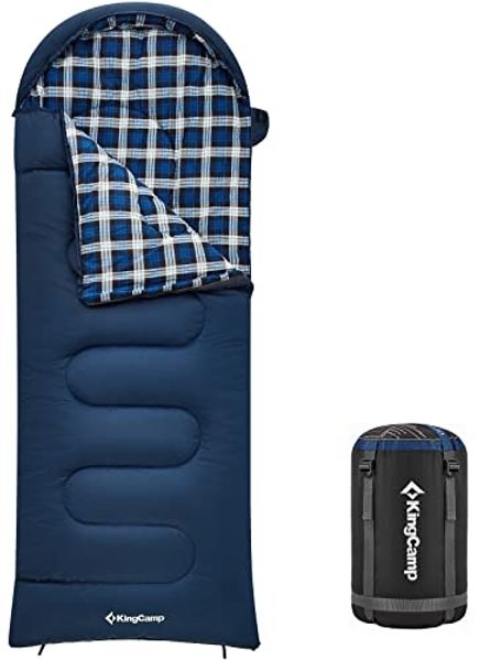 KingCamp Kinderschlafsack Kinderschlafsack Cloud 300 Winter, Decken Schlafsack XL Breit Baumwolle