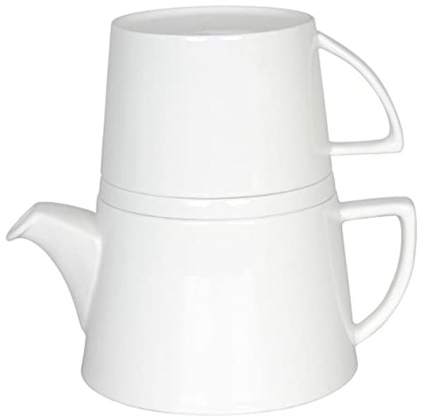 Könitz Tee-Kannen-Set Tea for me, Teebereiter mit Becher und Deckel, Bone China, 650 ml, 11 5 976 0001