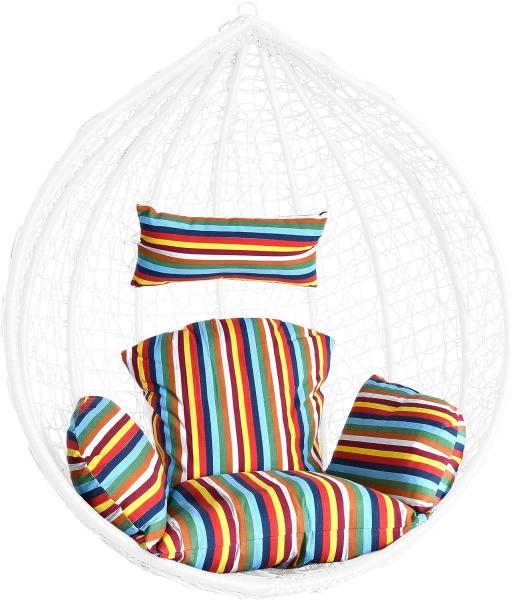 Sitzkissen Auflage Kissen für Hängesessel Sitzpolster Rückenpolster Gestreift