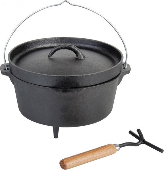 Esschert Dutch-Ofen Kochtopf Gusseisen Topf für offene Feuerstelle 29x27x20cm