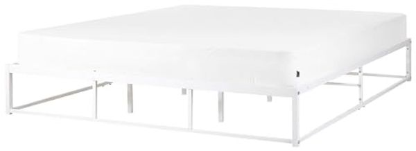 Bett mit Lattenrost VIRY 180 x 200 cm Metall Weiß