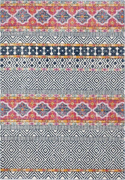 Safavieh Madison Collection MAD614 Teppich für den Innenbereich, gewebt, rechteckig, 91x152 cm, Marineblau / Elfenbeinfarben