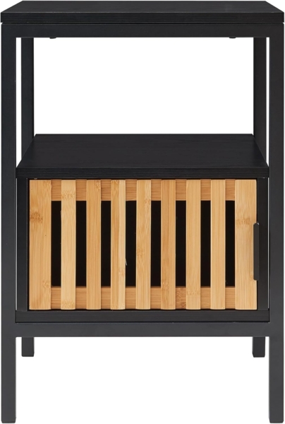 Nachttisch Luniehti 58x40x33 cm Schwarz/Natur [en. casa] Bild 7