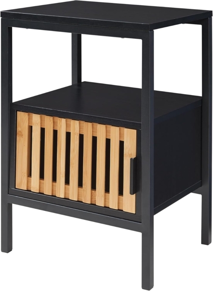 Nachttisch Luniehti 58x40x33 cm Schwarz/Natur [en. casa] Bild 4