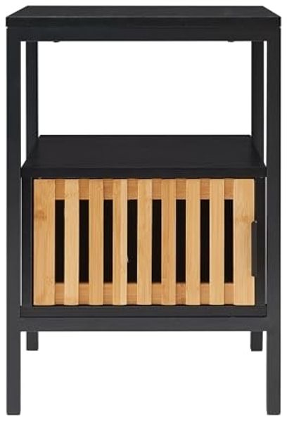 Nachttisch Luniehti 58x40x33 cm Schwarz/Natur [en. casa] Bild 7