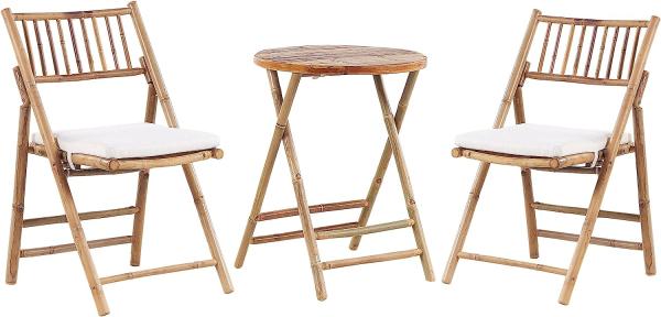 Bistro Set SAVELLETRI Holz Heller Holzfarbton