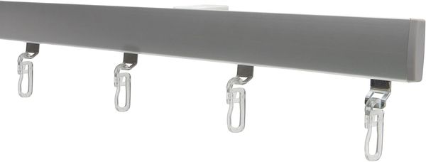 Garduna Gardinenschiene Garduna SmartGlide!, Gardinenschiene Silber, 1-läufig, gebohrt, Aluminium