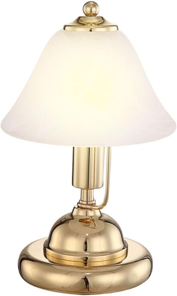 Messing LED Tischlampe, Touchschalter, Höhe 27 cm ANTIQUE