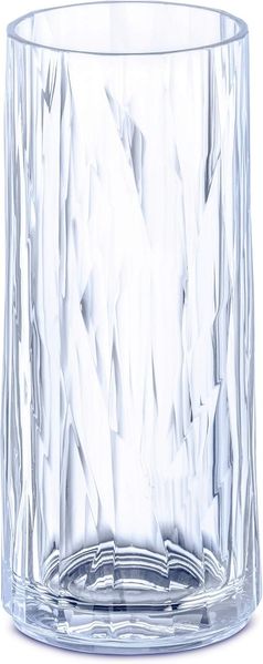 Koziol Club No. 3 Longdrink Glas, Cocktailglas, Trinkbecher, Trinkglas, Kunststoff, Transparent Aquamarine, 250 ml, 3403652