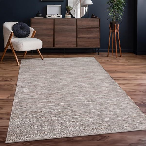 Paco Home In-& Outdoor Teppich Balkon Terrasse Küchenteppich Modernes Boho Ethno Muster, Grösse:300x400 cm, Farbe:Beige 6