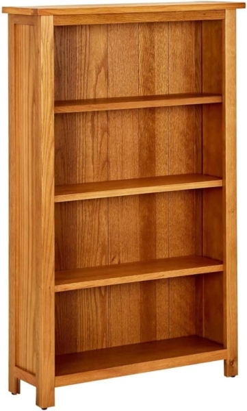 vidaXL Bücherregal 4 Fächer 70x22x110 cm Massivholz Eiche 331735