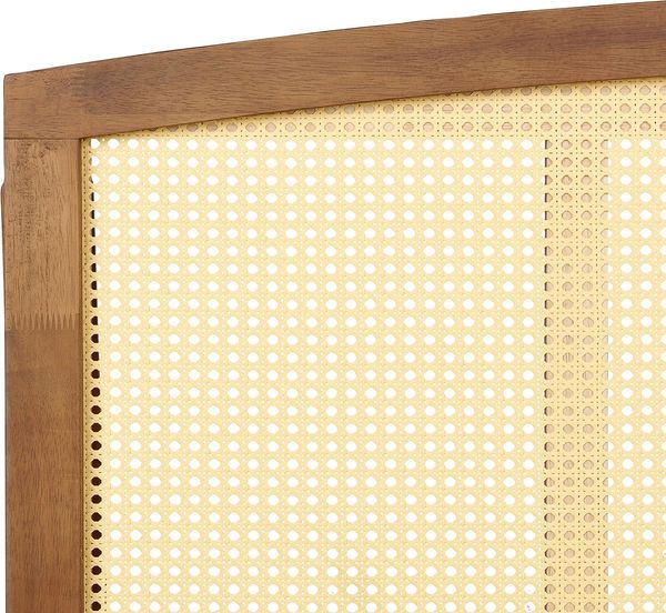 Bett mit Lattenrost VARZY 180 x 200 cm Rattan Heller Holzfarbton Bild 9