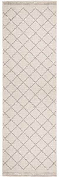 In- & Outdoor Wendeteppich Corsica Grau Creme - 80x350x0,5cm