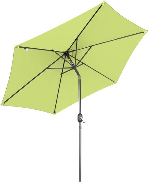 Angel Living Sonnenschirm Ø 270 cm, UV-Schutz 50+, Rund, Stahl und Polyester, 6 Stabile Rippen,Neigefunktion,Abnehmbares waschbares Verdeck
