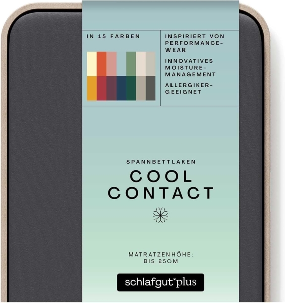 Schlafgut Spannbettlaken Cool Contact, Microfaser, Gummizug: rundum, (1 Stück), 100% gekämmte Mikrofaser