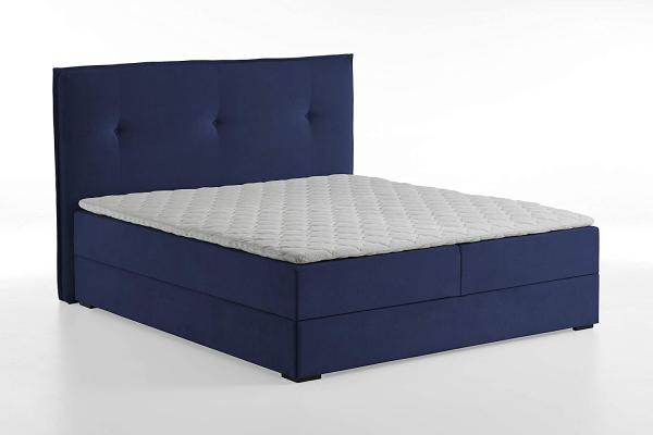 Atlantic Home Collection Lucy Boxbett mit modernem Kopfteil, Taschenfederkernmatratze, Härtegrad 2, inklusive Topper, Navyblau, 180x200 cm Bild 5