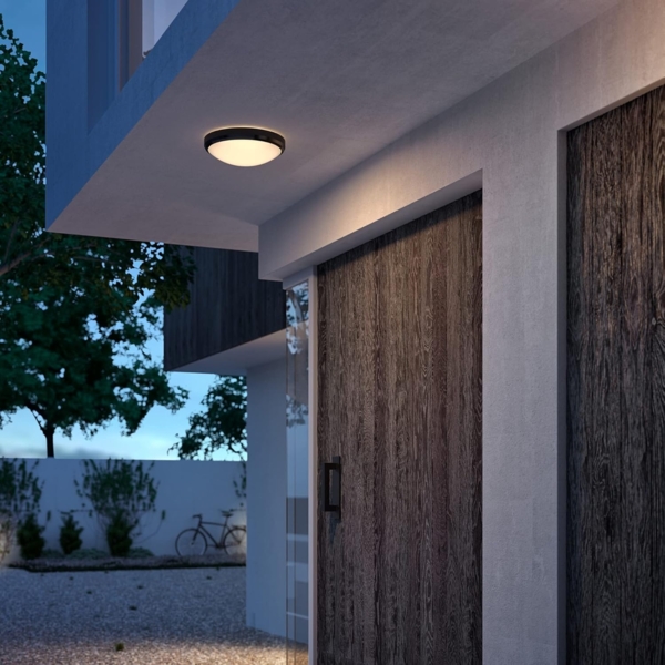 Philips my Garden LED Doris Deckenleuchte Doris, 6W, warmweißes Licht 2700K, IP54 Schutzklasse, Schwarz Bild 3