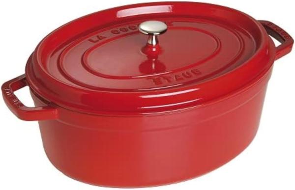 Staub Cocotte, 33 cm | Kirsch-Rot | oval | Gusseisen (40509-872-0)