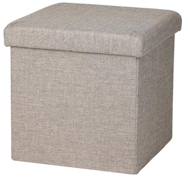 Urban Living Sitzwürfel Sitzhocker faltbar Sitzwürfel "ASPECT LIN" Sitz-Box, mit Stauraumfach