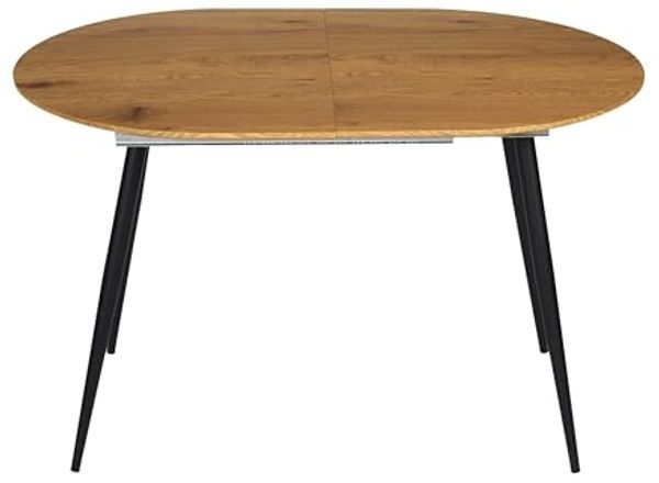 HOME DECO FACTORY The Esstisch aus Metall und Holz, Ausziehbarer Tisch, 4 A, 6 Personen, Braun/Schwarz, 160 x 75 x 80