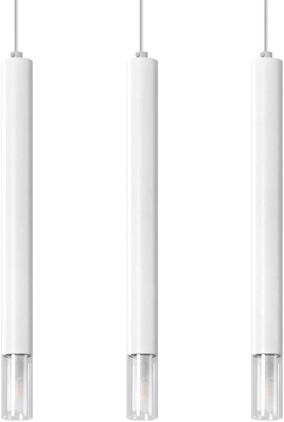 SOLLUX SL. 0959 Pendelleuchte WEZYR 3 weiß L: 60, B: 450, H: 1200, G9/40W, dimmbar