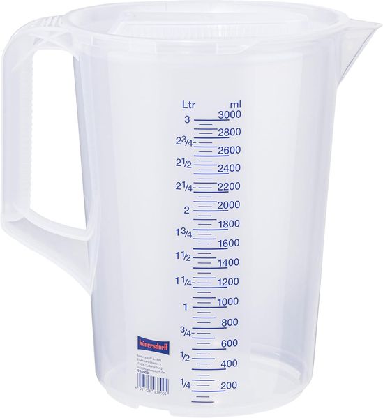 hünersdorff Messbecher Hünersdorff 938000 Messbecher 3000 ml Kunststoff, Kunststoff