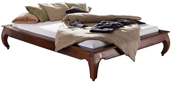 Bett Akazie 180 x 200 x 42 nougat lackiert OPIUM #264