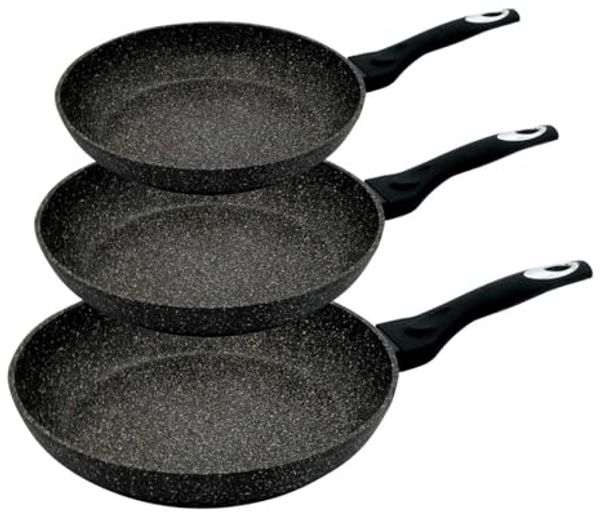Klausberg Klausberg Set mit 3 Pfannen 20 cm, 24 cm, 28 cm Marmo Gold KB7290