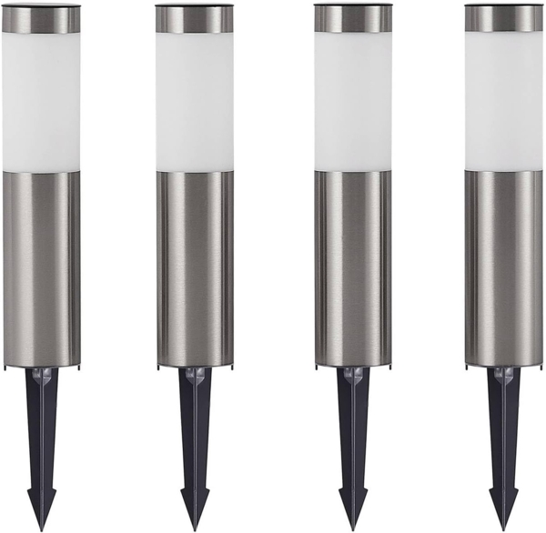 Lindby Außen-Stehlampe Sirita, LED, Edelstahl Alu tageslicht IP44, 1 x 0,2 W LED, tageslicht