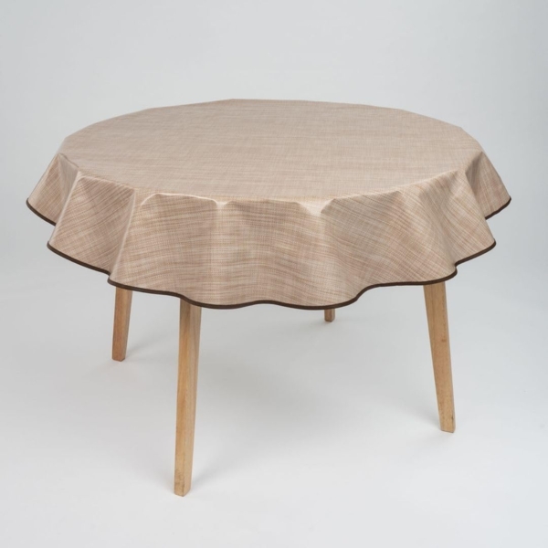 laro Tischdecke 160cm runde Wachstuchtischdecke Saum-Eingefasst