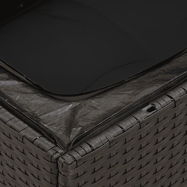vidaXL 8-tlg. Garten-Sofagarnitur mit Kissen Schwarz Poly Rattan 3252892 Bild 8