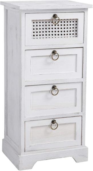 CARO-Möbel Nachtkommode IRMA, Nachttisch Nachtschrank für Boxspringbetten Shabby Chic Vintage Konsol