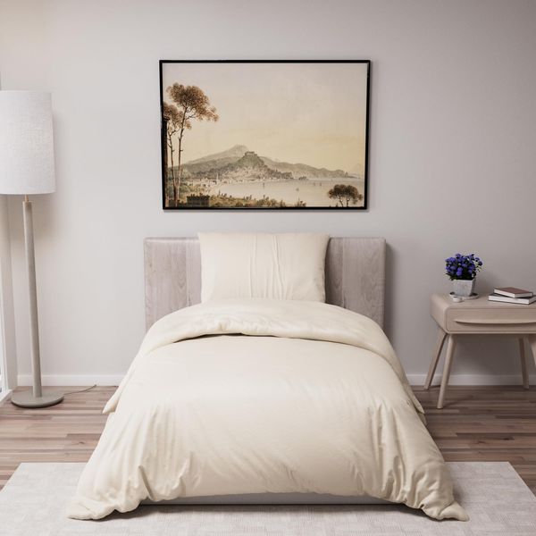 Dreamzie - Bettwäsche 140x200 Set Beige – Bettbezug mit 1 Kissenbezug 65x65 – Mikrofaser Weich & Pflegeleicht - Oeko-Tex