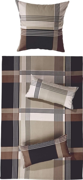 Erwin Müller Bettwäsche Bettwäsche, Biber, 2 teilig, Flanell Karo