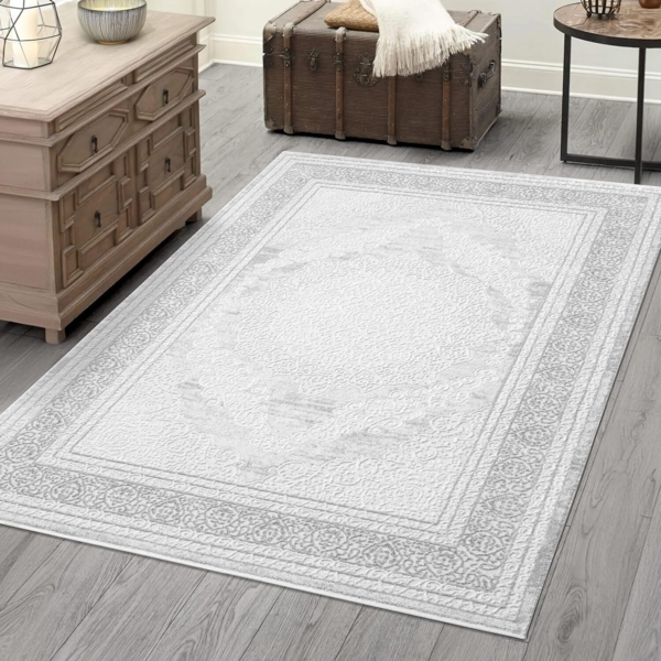 Carpet City Teppich ANTIK209, rechteckig, Höhe: 10 mm, Kurzflor, 3D-Optik, Klassisch-Modern für Wohnzimmer, Schlafzimmer