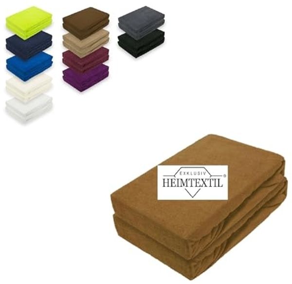 Doppelpack Marke Frottee Spannbettlaken Nougat 140 x 200 cm