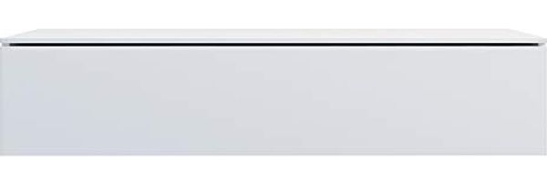 Selsey SKYLARA - TV-Schrank/modernes TV-Möbel für Wohnzimmer - minimalistisch - stehend/hängend - 180 cm breit (Weiß Matt/Weiß Hochglanz)