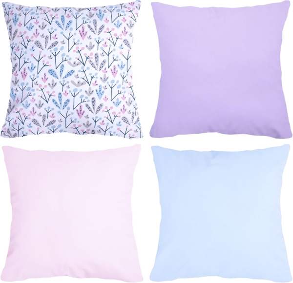 Amilian Dekokissen 4er Set - Dekokissen mit Füllung - 40x40 cm oder 50x50 cm - Kissen, Wunderschöne Muster