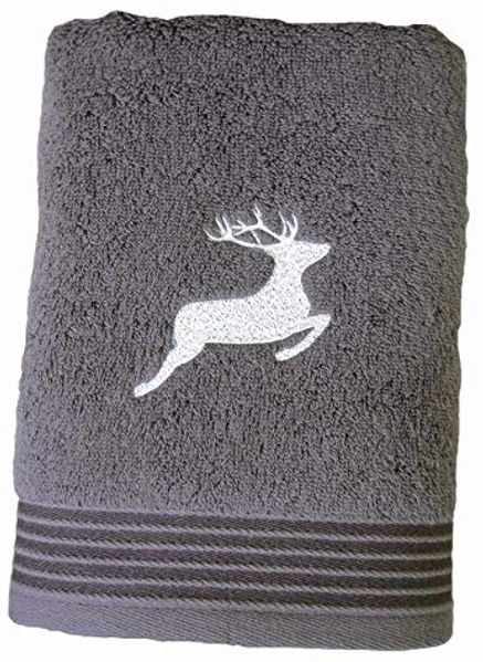 framsohn frottier Handtuch Frottierserie Hirsch Gästetuch Handtuch Duschtuch, (1-St), Mit Stick