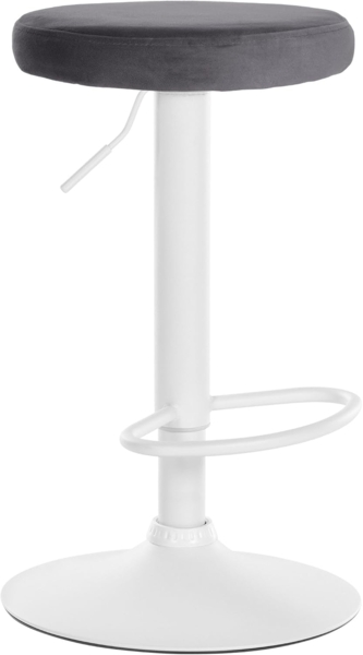 CLP Barhocker Ponte Samt-Bezug,dunkelgrau weiß