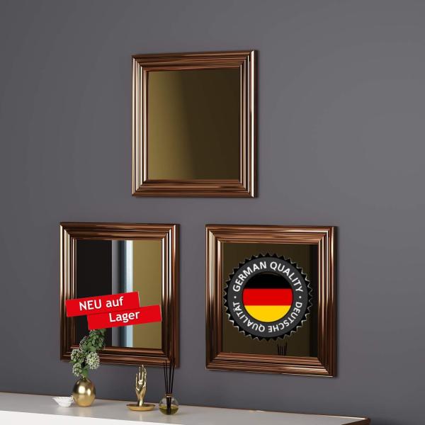 Spiegel Otto 3er 40x40 cm Bronze