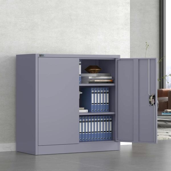 Makika Aktenschrank / Büroschrank abschließbar 40x90x90cm in Anthrazit Bild 4