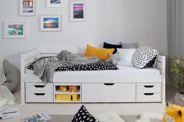 Funktionsbett "Naomi" 90x200 Kiefer massiv inkl. Schubkästen nach Wahl Bild 2