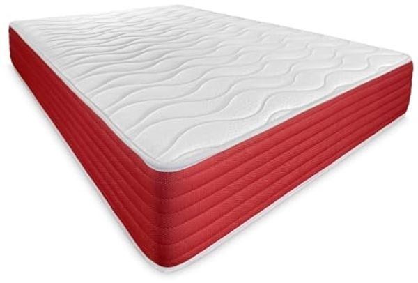 DUÉRMETE ONLINE Viskoelastische Lite Matratze, wendbar, fest und bequem, für Winter/Sommer, Weiß, Höhe 30 cm, 160x200 cm