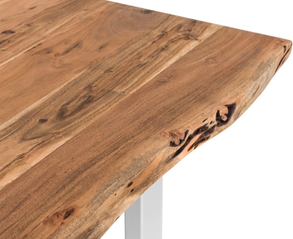 Esstisch Bullwer, Akazie 75 x 90 x 140 cm Weiß Bild 2