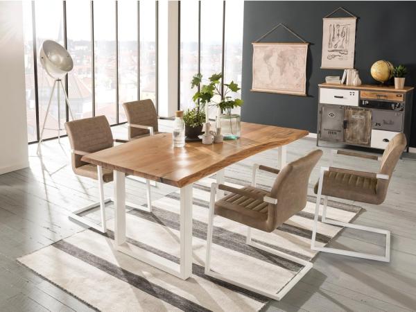 Esstisch Bullwer, Akazie 75 x 90 x 140 cm Weiß Bild 5